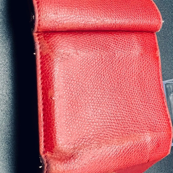 Fendi Calf Leather F Logo Barola Red Micro Trifold Wallet, model 8M0395 - Picture 7 of 13